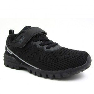 Черни детски маратонки, текстилна материя - ежедневни обувки за пролетта и лятото N 100023191